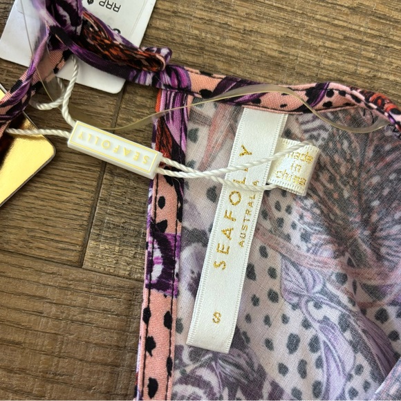 seafolly native kimono swim coverup new nwt dress - Picture 6 of 7